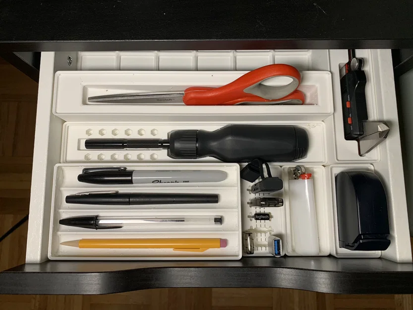 Khay Đựng Kéo Gridfinity Cho Tủ IKEA Alex Gọn Gàng - Image 1