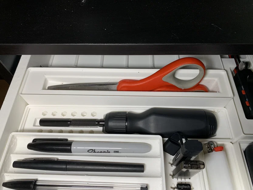 Khay Đựng Kéo Gridfinity Cho Tủ IKEA Alex Gọn Gàng - Image 2