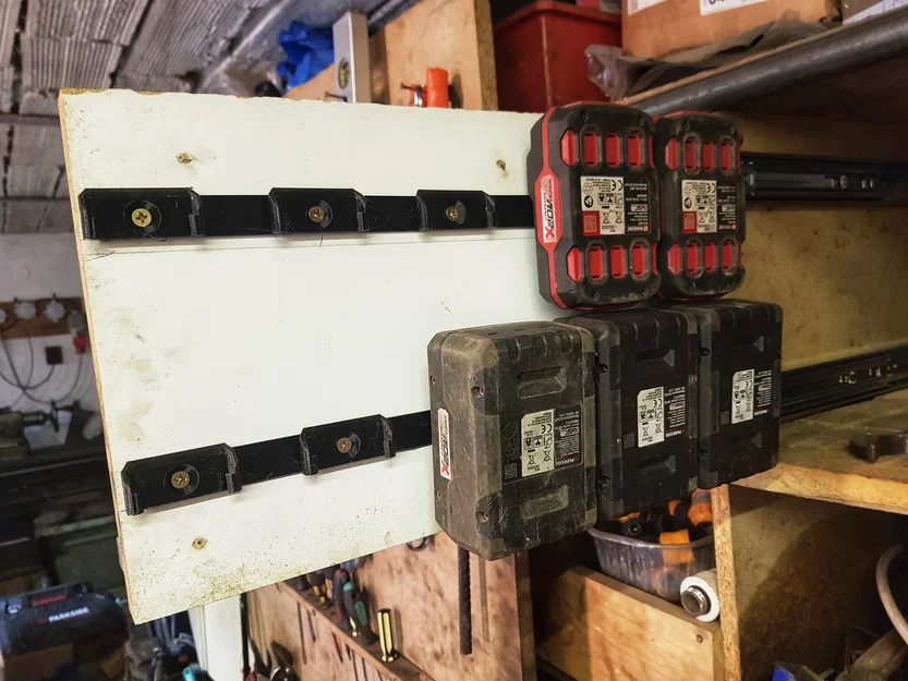 Giá treo pin Parkside X20V lên tường (Parkside battery wall mount X20V) - Image 1