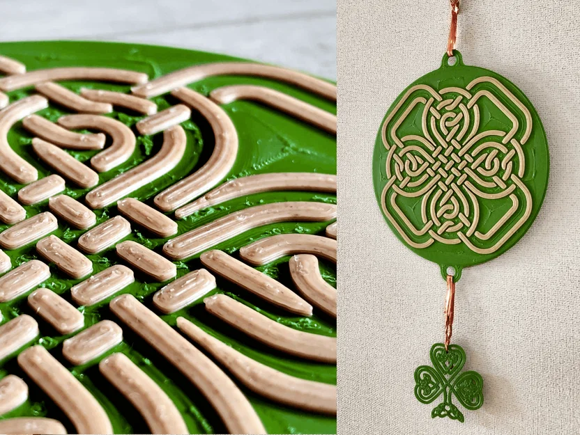 Trang trí Ireland Celtic Knot & Shamrock (cỏ 4 lá & 3 lá) - Image 1