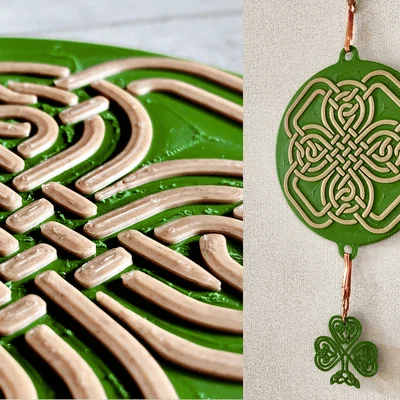 Trang trí Ireland Celtic Knot & Shamrock (cỏ 4 lá & 3 lá)