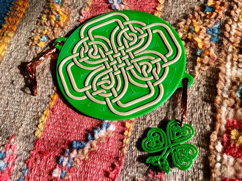 Trang trí Ireland Celtic Knot & Shamrock (cỏ 4 lá & 3 lá) - Image 2