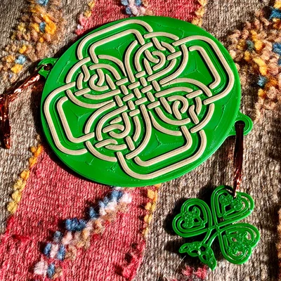 Trang trí Ireland Celtic Knot & Shamrock (cỏ 4 lá & 3 lá)