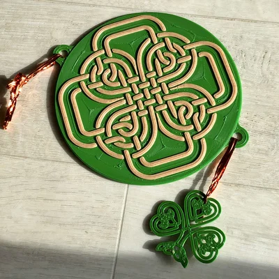 Trang trí Ireland Celtic Knot & Shamrock (cỏ 4 lá & 3 lá)