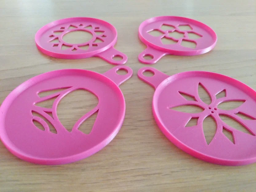 Bộ Sưu Tập Khuôn Rắc Bột Cà Phê (Coffee Stencil Collection) - Image 2