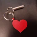 Móc Khóa Trái Tim (Heart Keyring/Keychain) - Tùy biến (tên, gia đình, v.v.) - Thumbnail 1