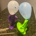 Mô hình đấu sĩ đầu bóng bay (Balloon head puppet fencing fighter) - Thumbnail 1