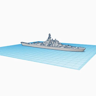 Mô hình tàu chiến (Battleship) - File in 3D chi tiết