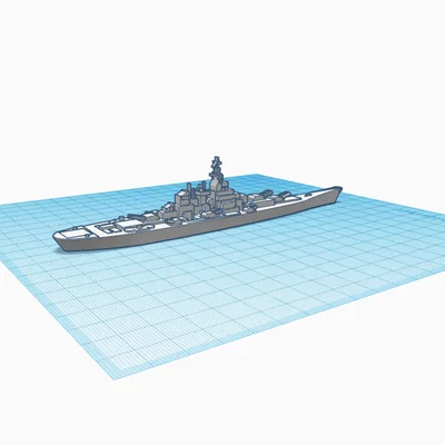 Mô hình tàu chiến (Battleship) - File in 3D chi tiết