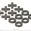 Bộ trò chơi cờ ca-rô (Tic Tac Toe) 3D thiết kế tối giản, dễ in - Thumbnail 2