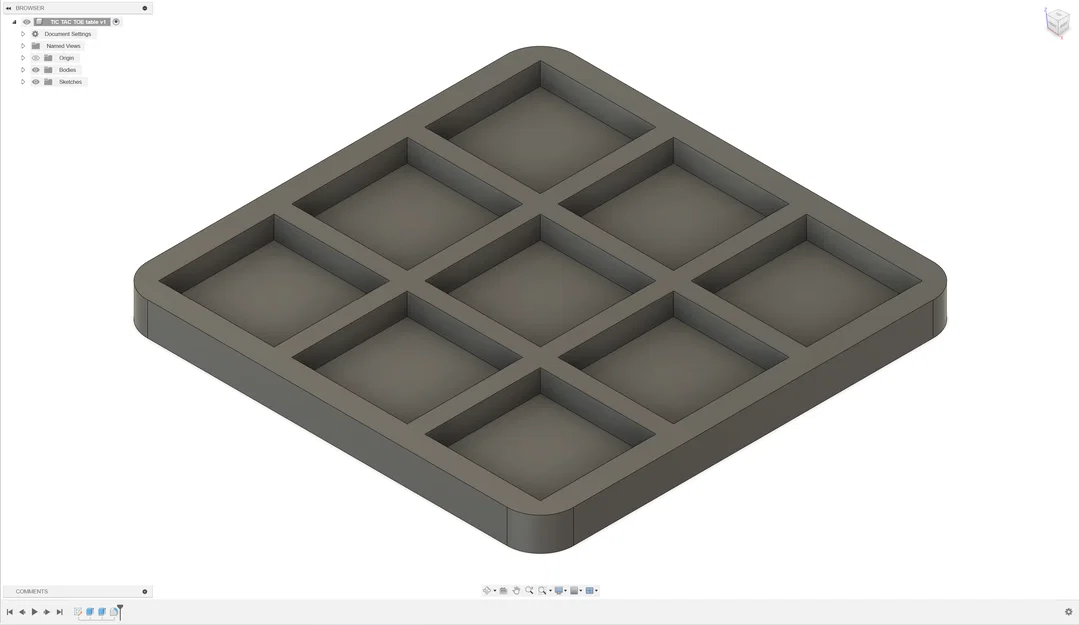 Bộ trò chơi cờ ca-rô (Tic Tac Toe) 3D thiết kế tối giản, dễ in - Image 3