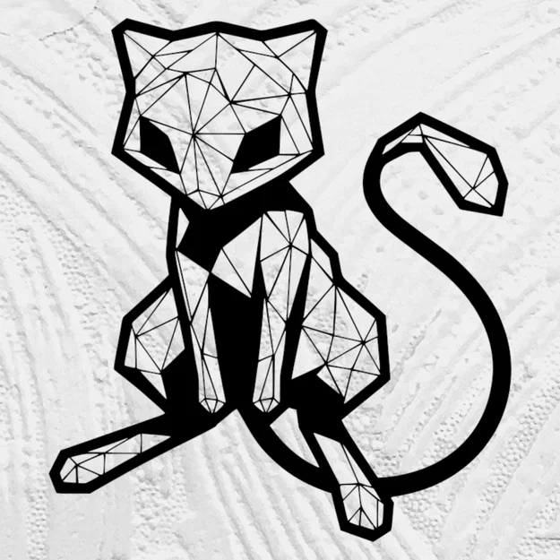 Mew Low Poly Hình Học - Image 1