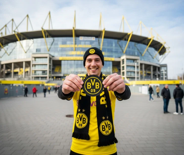 Miếng lót ly BVB (BVB Coaster) - Phụ kiện 3D cho fan bóng đá Dortmund - Image 1