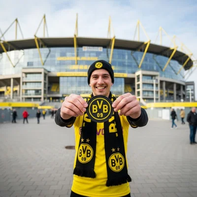 Miếng lót ly BVB (BVB Coaster) - Phụ kiện 3D cho fan bóng đá Dortmund