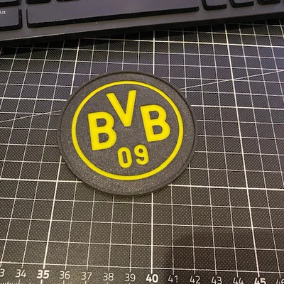 Miếng lót ly BVB (BVB Coaster) - Phụ kiện 3D cho fan bóng đá Dortmund