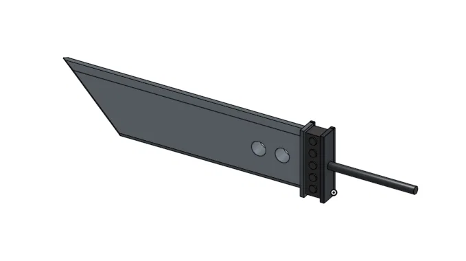 Móc khóa Buster Sword từ Final Fantasy 7 - File in 3D ấn tượng - Image 1