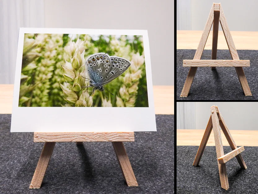 Giá đỡ ảnh để bàn mini (Easel) với họa tiết vân gỗ tinh tế - Image 1