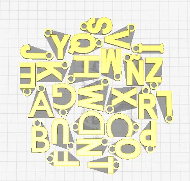 Bộ file in 3D chữ cái làm móc khóa cá nhân hóa cực đẹp - Image 1