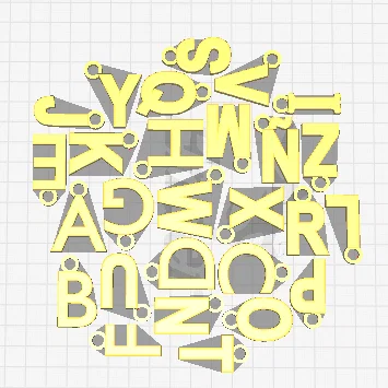 Bộ file in 3D chữ cái làm móc khóa cá nhân hóa cực đẹp