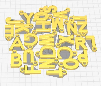 Bộ file in 3D chữ cái làm móc khóa cá nhân hóa cực đẹp - Image 2