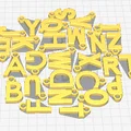 Bộ file in 3D chữ cái làm móc khóa cá nhân hóa cực đẹp - Thumbnail 2