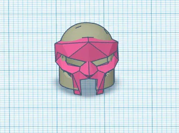 Mũ bảo hiểm MF DOOM in 3D dành cho Lego minifigure cực chất - Image 1