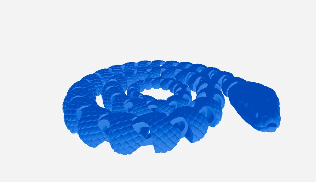 Mô hình rắn khớp nối (Articulated Snake) in 3D có vảy cực đẹp - Image 2