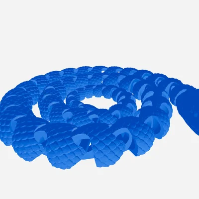Mô hình rắn khớp nối (Articulated Snake) in 3D có vảy cực đẹp
