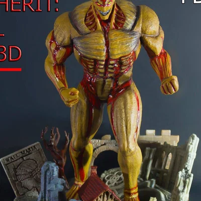 Mô hình 3D Armored Titan - Thiết Giáp Titan (Attack on Titan)