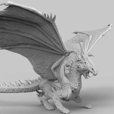 Mô hình rồng 3D chi tiết ấn tượng - File in STL cho người đam mê
