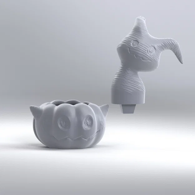 Mô hình 3D Mimikyu Halloween trong quả bí ngô đáng yêu - Image 2