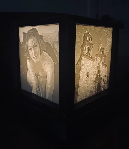 Đèn Lithopane kèm các tấm lithopane và đế lưu trữ - Image 3