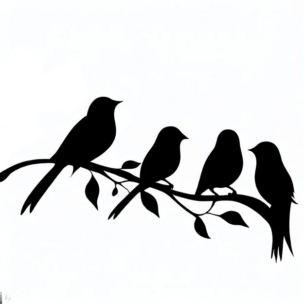 Trang trí tường Chim với đèn LED hắt sáng - Image 3