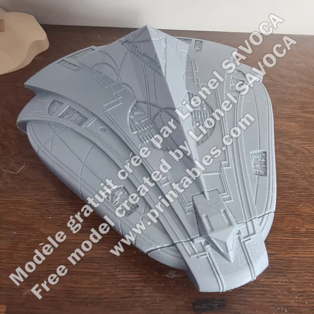 Mô hình in 3D tàu chiến Al'kesh (Goa'uld) tỉ lệ 1:250 từ Stargate SG-1 - Image 2