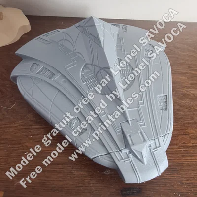 Mô hình in 3D tàu chiến Al'kesh (Goa'uld) tỉ lệ 1:250 từ Stargate SG-1
