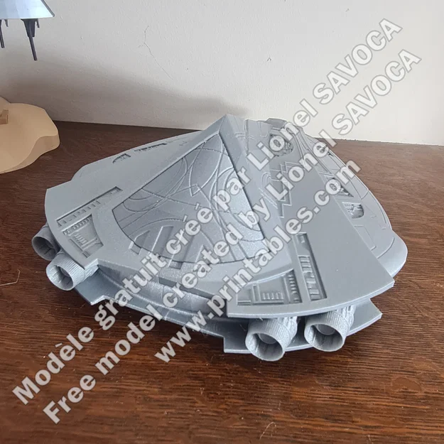 Mô hình in 3D tàu chiến Al'kesh (Goa'uld) tỉ lệ 1:250 từ Stargate SG-1 - Image 4