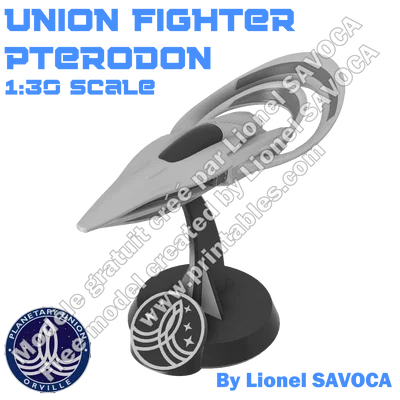 Mô hình tàu chiến Pterodon 1:30 (The Orville) để bàn in 3D