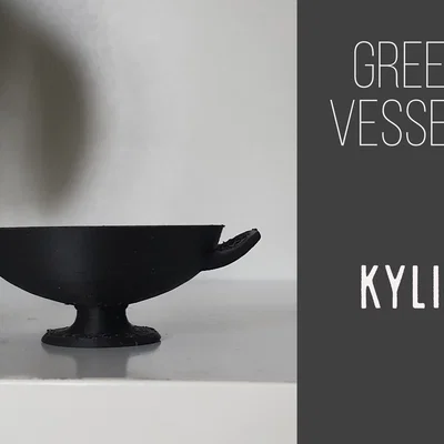 Mô hình chén Kylix Hy Lạp cổ đại - File in 3D tinh tế