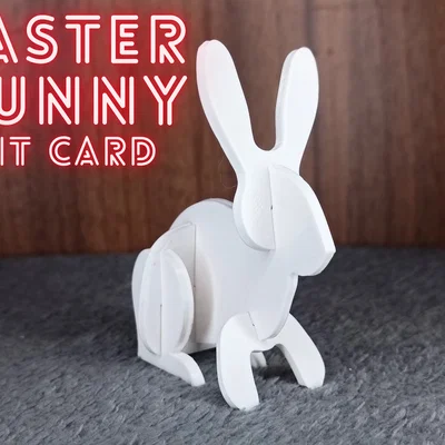 Mô hình chú thỏ Phục sinh 3D - Foldable Bunny Kit Card dễ lắp ghép