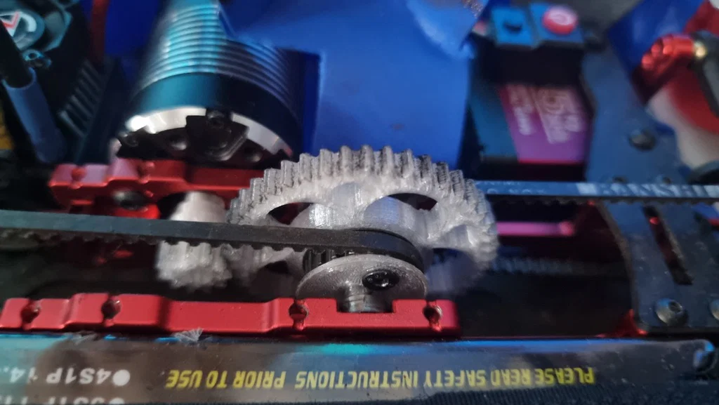 Bánh răng SPUR & Pinion kèm pulley 19 răng cho xe drift R/C 1/10 chạy belt - Image 2