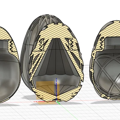 Mô hình trứng Phục sinh có ren xoay (Easter Eggs) cực đẹp và dễ in 3D