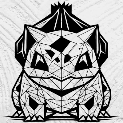 Bulbasaur Low Poly Hình Học