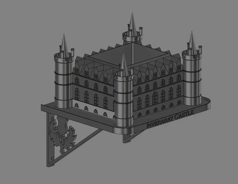 Mô hình chậu cây treo tường lâu đài Inveraray 3D cực đẹp - Image 3