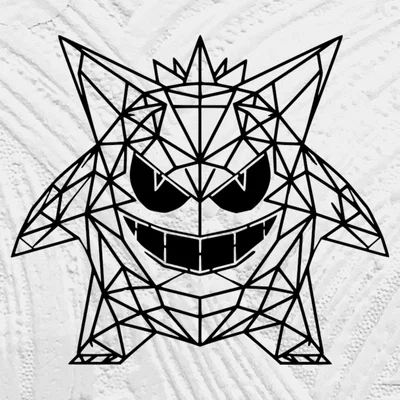 Gengar Low Poly Hình Học