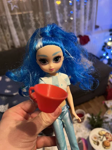 Mô hình tách trà mini 3D cho búp bê Barbie siêu dễ thương - Image 2