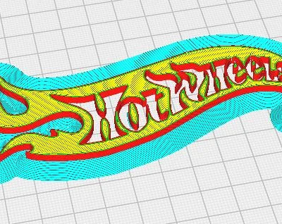 Mô hình logo Hot Wheels 3D trang trí đẹp mắt