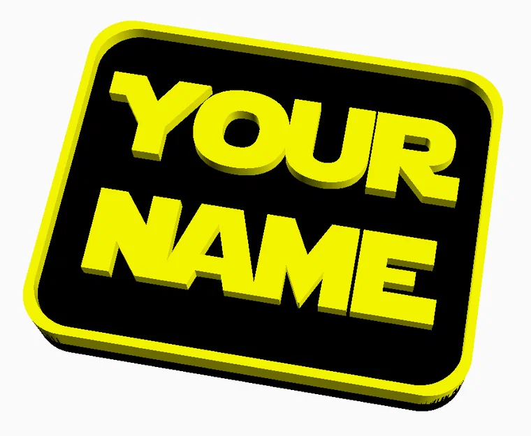 Bảng tên Star Wars 2 dòng, tùy biến, gắn nam châm - Image 2