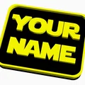 Bảng tên Star Wars 2 dòng, tùy biến, gắn nam châm - Thumbnail 2