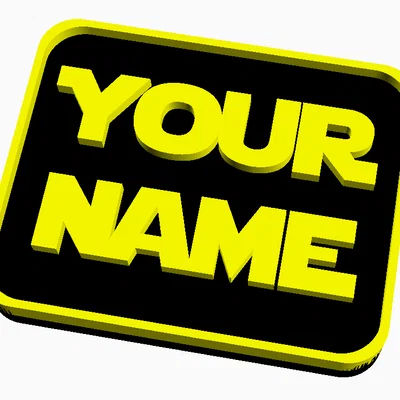 Bảng tên Star Wars 2 dòng, tùy biến, gắn nam châm