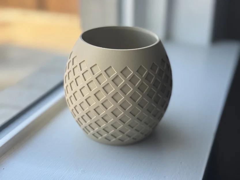 Chậu succulent họa tiết kim cương - Image 2